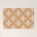 Boho Rustic Palm Radiance Caramel Brown Welcome Mat Gallery Image 1