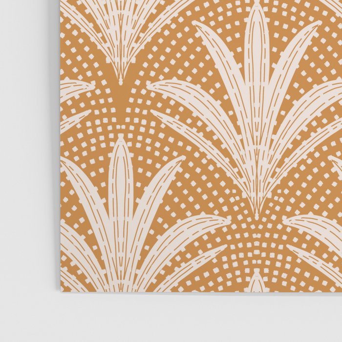 Boho Rustic Palm Radiance Caramel Brown Poster Gallery Image 3