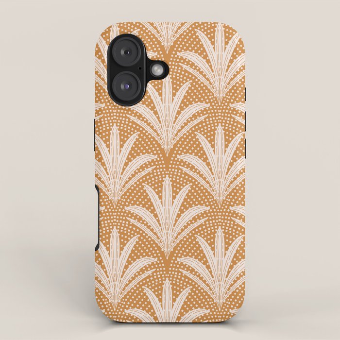 Boho Rustic Palm Radiance Caramel Brown iPhone Case Gallery Image 1