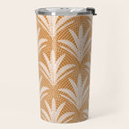 Boho Rustic Palm Radiance Caramel Brown Travel Mug Gallery Image 2