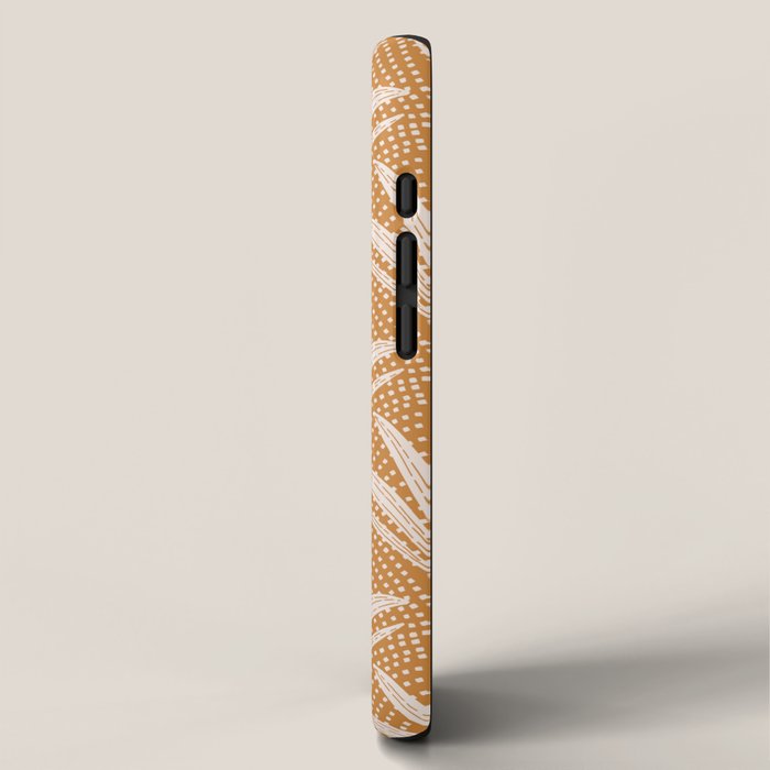 Boho Rustic Palm Radiance Caramel Brown iPhone Case Gallery Image 2