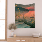 Nenokuchi Lake by Kawase Hasui Wall Tapestry Gallery Image 2
