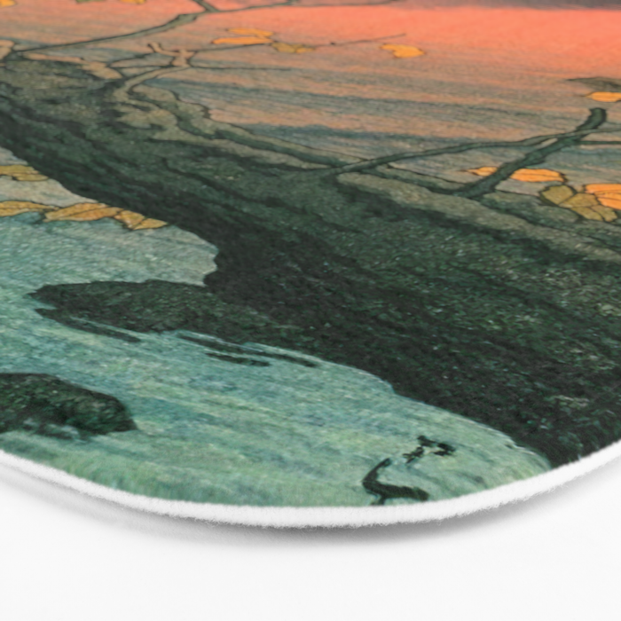 Nenokuchi Lake by Kawase Hasui Bath Mat Gallery Image 3