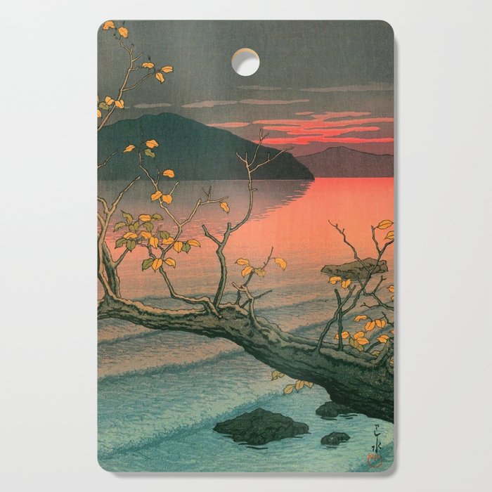 Nenokuchi Lake by Kawase Hasui Cutting Board Gallery Image 1