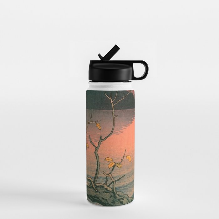 Nenokuchi Lake by Kawase Hasui Water Bottle Gallery Image 1