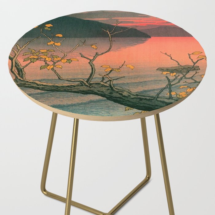 Nenokuchi Lake by Kawase Hasui Side Table Gallery Image 2