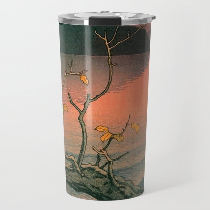 Nenokuchi Lake by Kawase Hasui Travel Mug Gallery Image 1