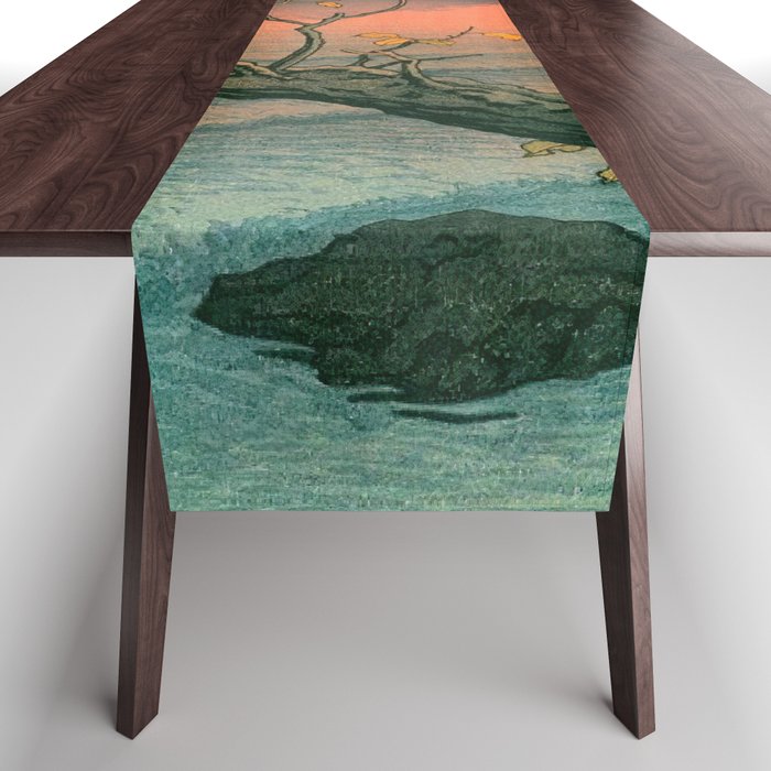 Nenokuchi Lake by Kawase Hasui Table Runner Gallery Image 1