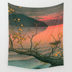 Nenokuchi Lake by Kawase Hasui Wall Tapestry Gallery Image 4