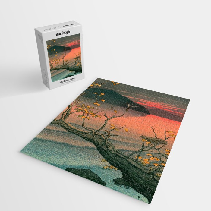 Nenokuchi Lake by Kawase Hasui Jigsaw Puzzle Gallery Image 2