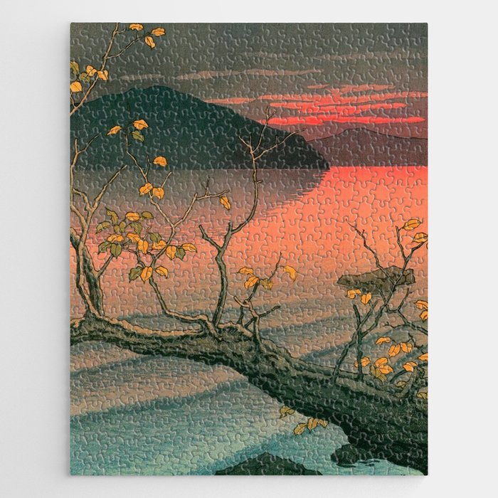 Nenokuchi Lake by Kawase Hasui Jigsaw Puzzle Gallery Image 1