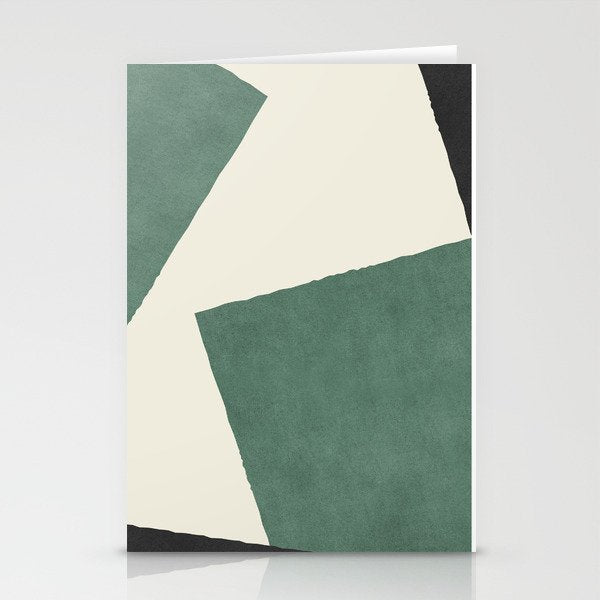 Graphic Edge Shapes - Green Stationery Card Gallery Image 1