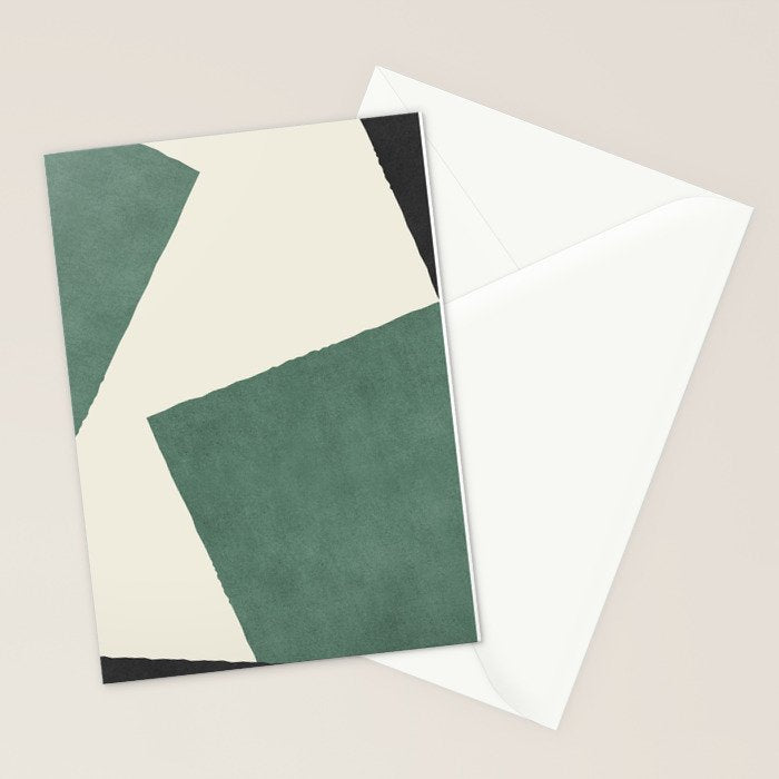 Graphic Edge Shapes - Green Stationery Card Gallery Image 2