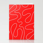 Bold Red Squiggle Abstract Pattern Stationery Card Gallery Image 2