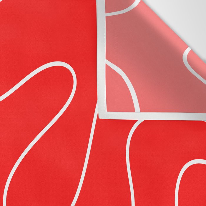Bold Red Squiggle Abstract Pattern Wall Tapestry Gallery Image 3