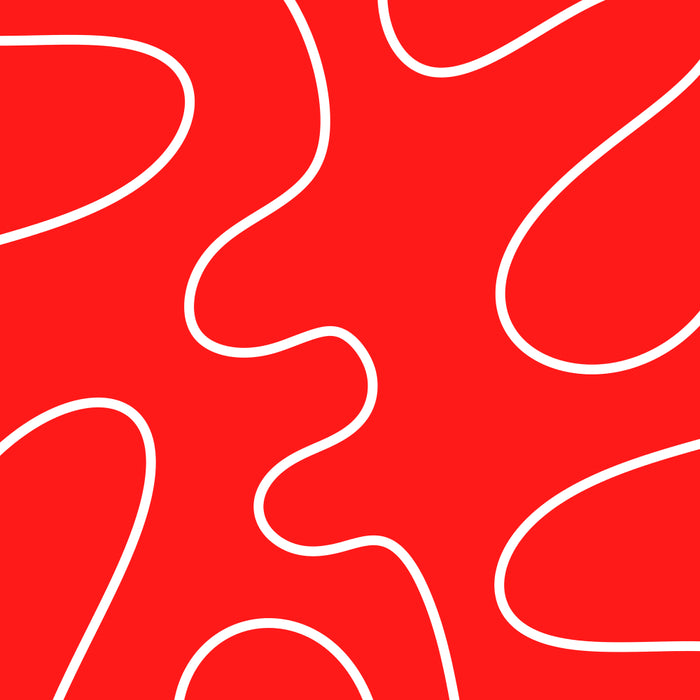 Bold Red Squiggle Abstract Pattern Coffee Mug Gallery Image 2