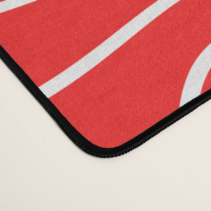 Bold Red Squiggle Abstract Pattern Desk Mat Gallery Image 4