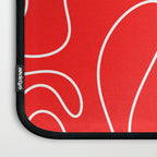 Bold Red Squiggle Abstract Pattern Laptop Sleeve Gallery Image 3