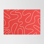 Bold Red Squiggle Abstract Pattern Rug Gallery Image 2
