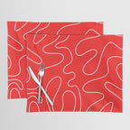 Bold Red Squiggle Abstract Pattern Placemat Gallery Image 1