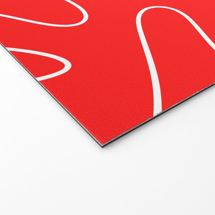 Bold Red Squiggle Abstract Pattern Welcome Mat Gallery Image 2