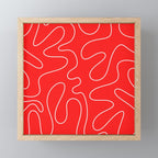 Bold Red Squiggle Abstract Pattern Mini Art Print Gallery Image 1