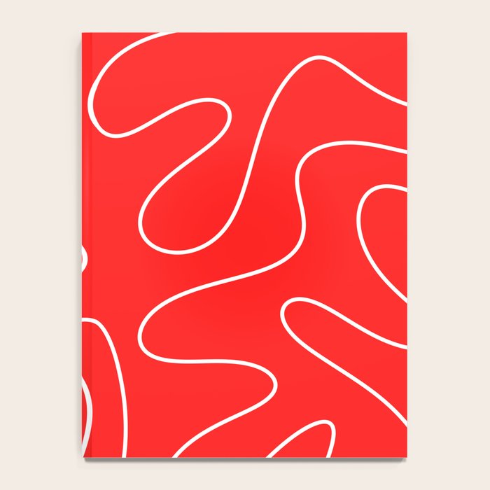 Bold Red Squiggle Abstract Pattern Notebook Gallery Image 4