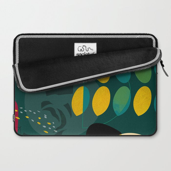 mid century shapes garden party 4 Laptop Sleeve Gallery Image 2