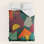 mid century shapes garden party 4 Comforter Gallery Image 6