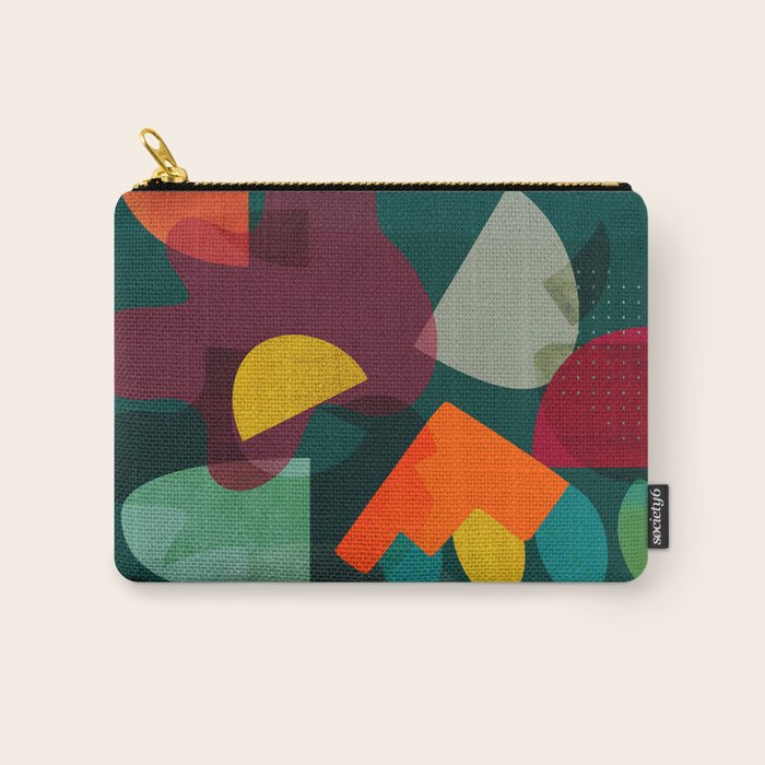 mid century shapes garden party 4 Carry All Pouch Gallery Image 1