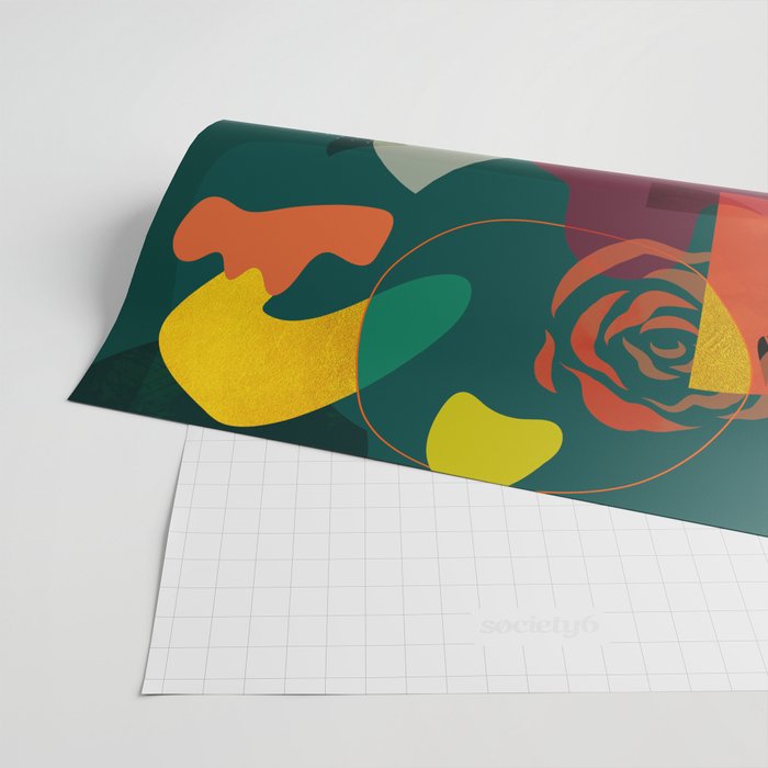 mid century shapes garden party 4 Wrapping Paper Gallery Image 2