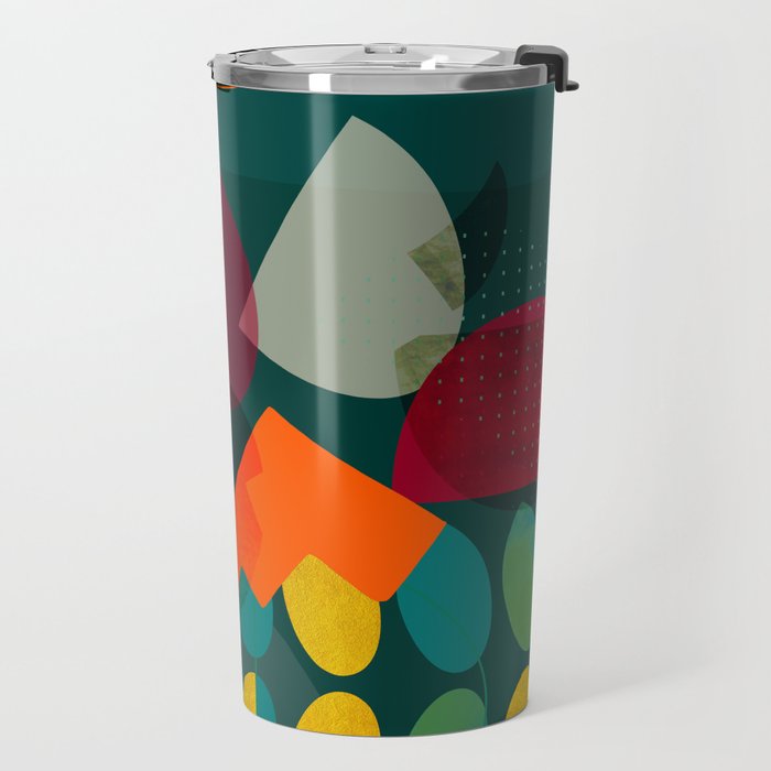 mid century shapes garden party 4 Travel Mug Gallery Image 2