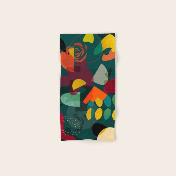 mid century shapes garden party 4 Bath Towel Gallery Image 1