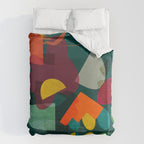 mid century shapes garden party 4 Duvet Cover Gallery Image 6