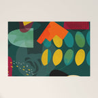 mid century shapes garden party 4 Welcome Mat Gallery Image 1