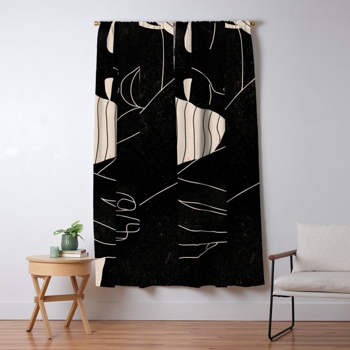 Abstract Art Nude Woman 5 Window Curtain Gallery Image 5