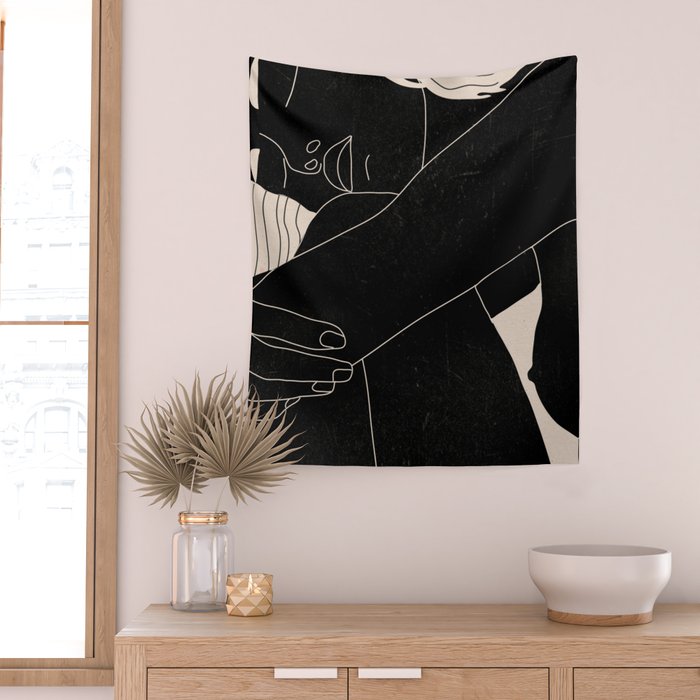 Abstract Art Nude Woman 5 Wall Tapestry Gallery Image 2