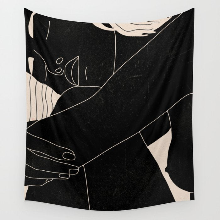 Abstract Art Nude Woman 5 Wall Tapestry Gallery Image 1