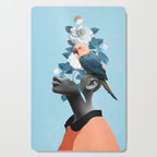Girl with parrot Cutting Board Gallery Image 1