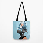 Girl with parrot Tote Bag Gallery Image 2
