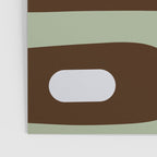 Mid-Century Modern Piquet Minimalist Abstract in Brown, Sage, Pale Gray, and Off White Poster Gallery Image 3