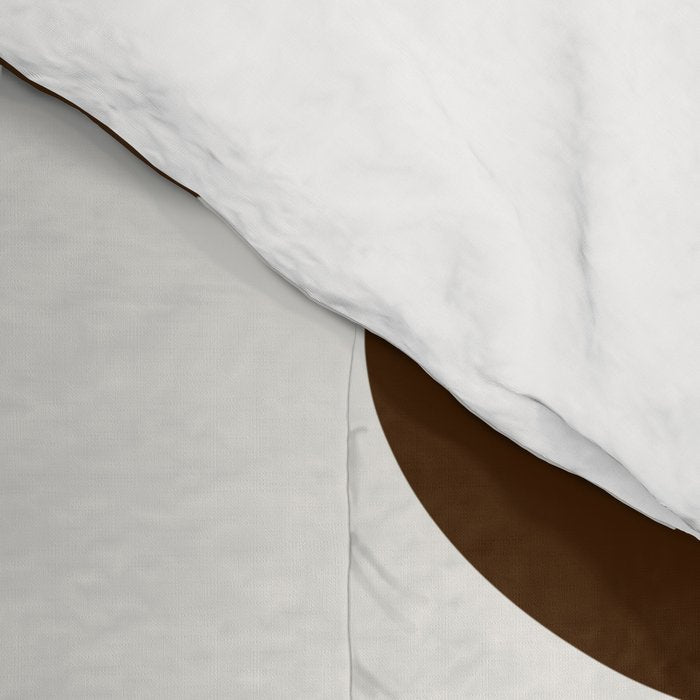 Mid-Century Modern Piquet Minimalist Abstract in Brown, Sage, Pale Gray, and Off White Comforter Gallery Image 4