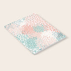 Modern Floral Prints, Coral Teal and Green Notebook Gallery Image 2