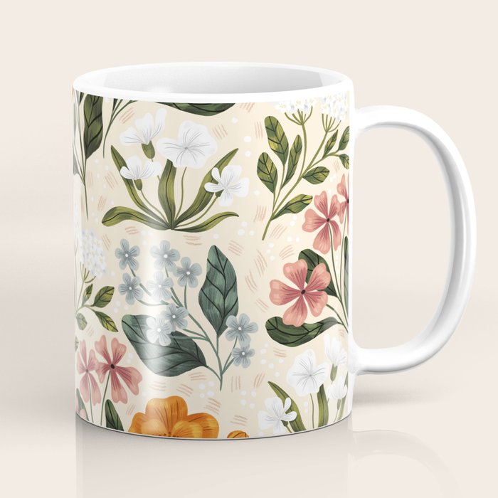 Wild Flowers ~ vol2.  vintage inspired botanical Coffee Mug Gallery Image 1