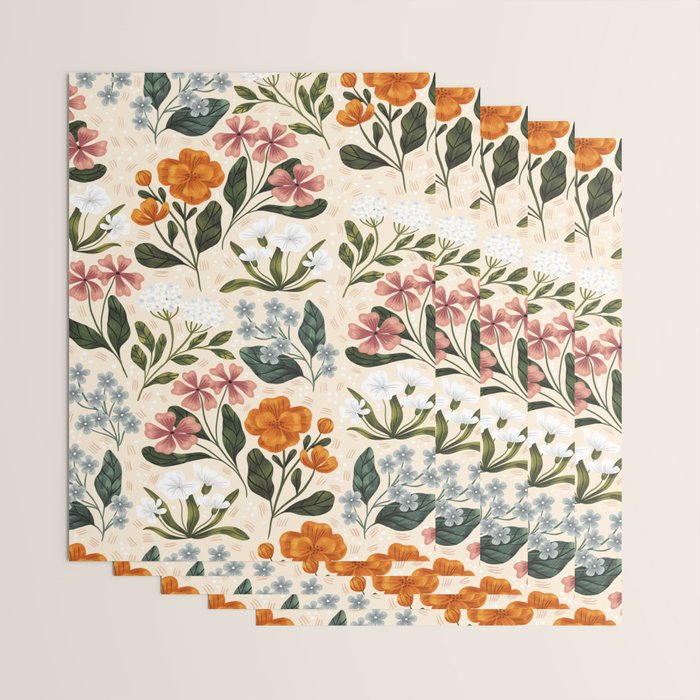 Wild Flowers ~ vol2.  vintage inspired botanical Wrapping Paper Gallery Image 3