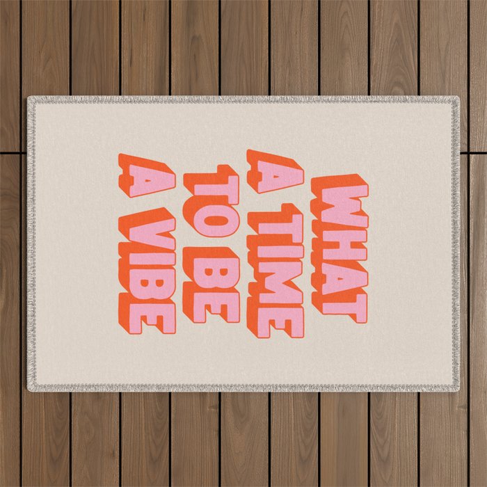 What A Time To Be A Vibe: The Peach Edition Outdoor Rug Gallery Image 1