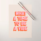 What A Time To Be A Vibe: The Peach Edition Wrapping Paper Gallery Image 1