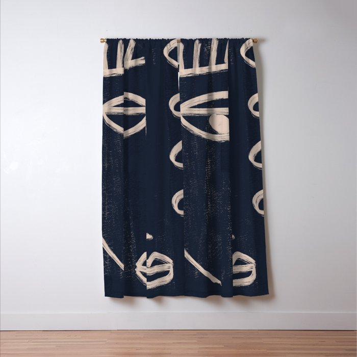 Abstract Face 23 Window Curtain Gallery Image 3