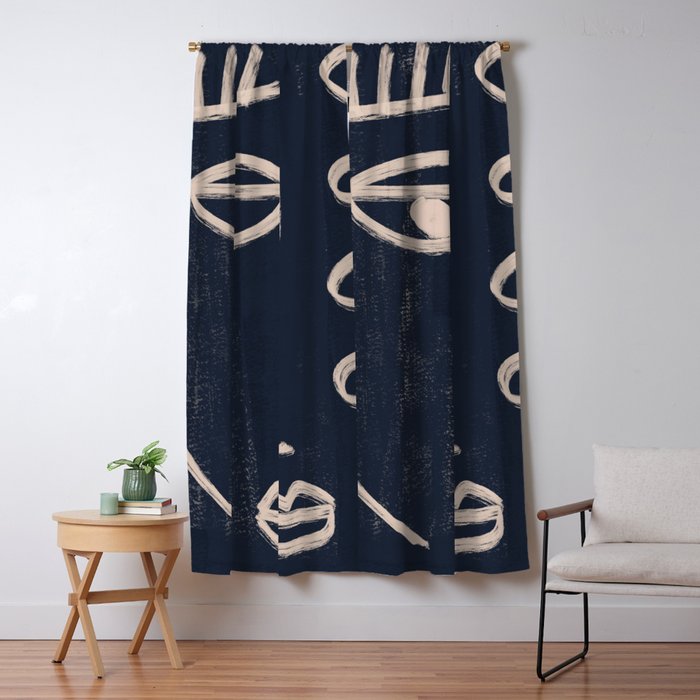Abstract Face 23 Window Curtain Gallery Image 5