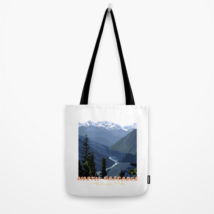 North Cascades National Park, Vintage Tote Bag Gallery Image 2